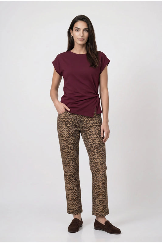 Leopard Straight Leg 7/8 032