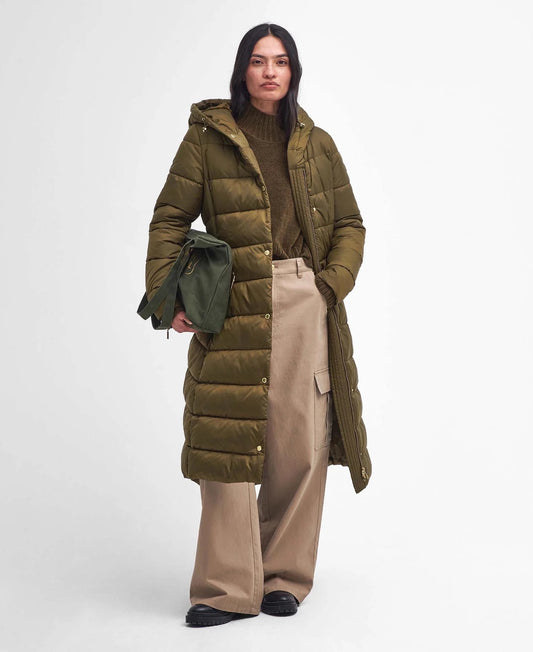 Track Line Quilted Jacket- Empire Green (Size UK 16)