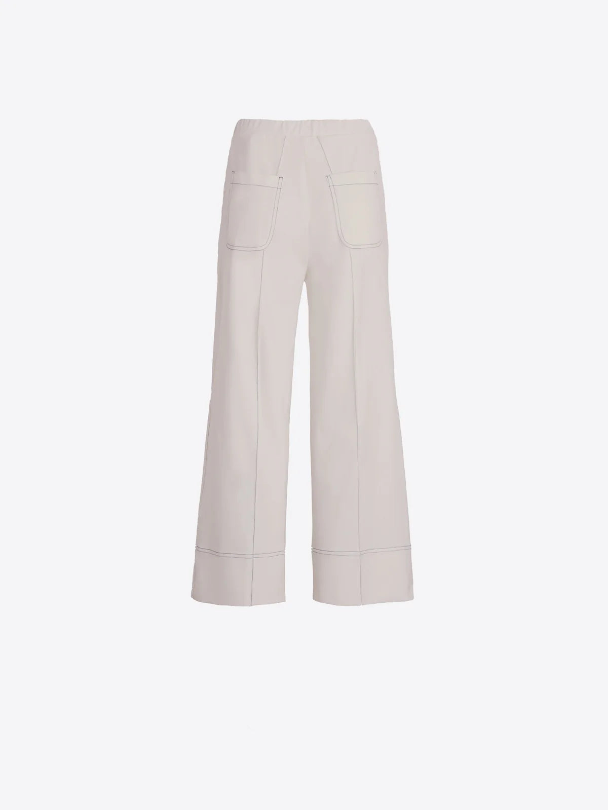 White trouser trimmed navy