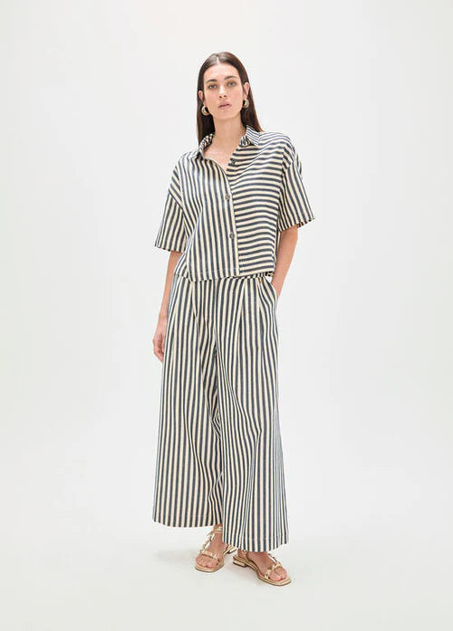 STRIPED TWILL CULOTTES 207
