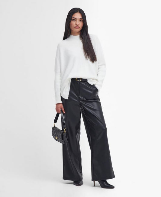 Aria Faux-Leather Wide-Leg Trousers Barbour International