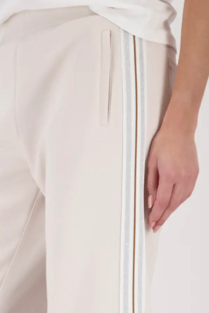 Monari Cream Lurex Stripe Jogger 336
