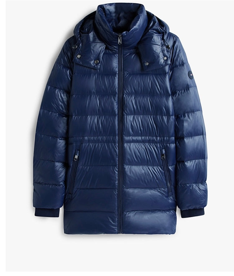 Navy gloss short coat