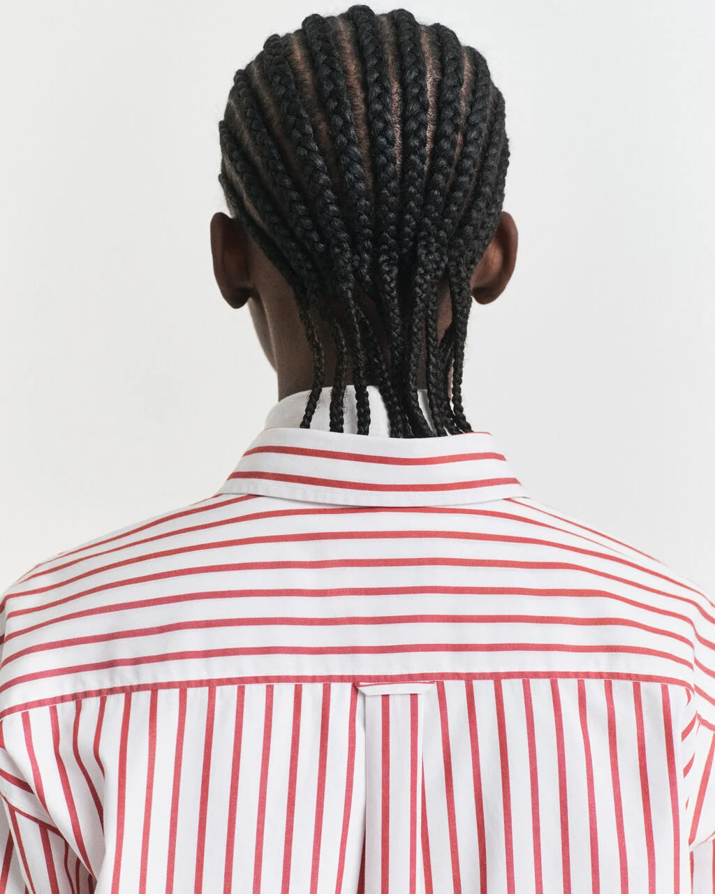 Relaxed Fit Classic Striped Poplin Shirt -modern rust