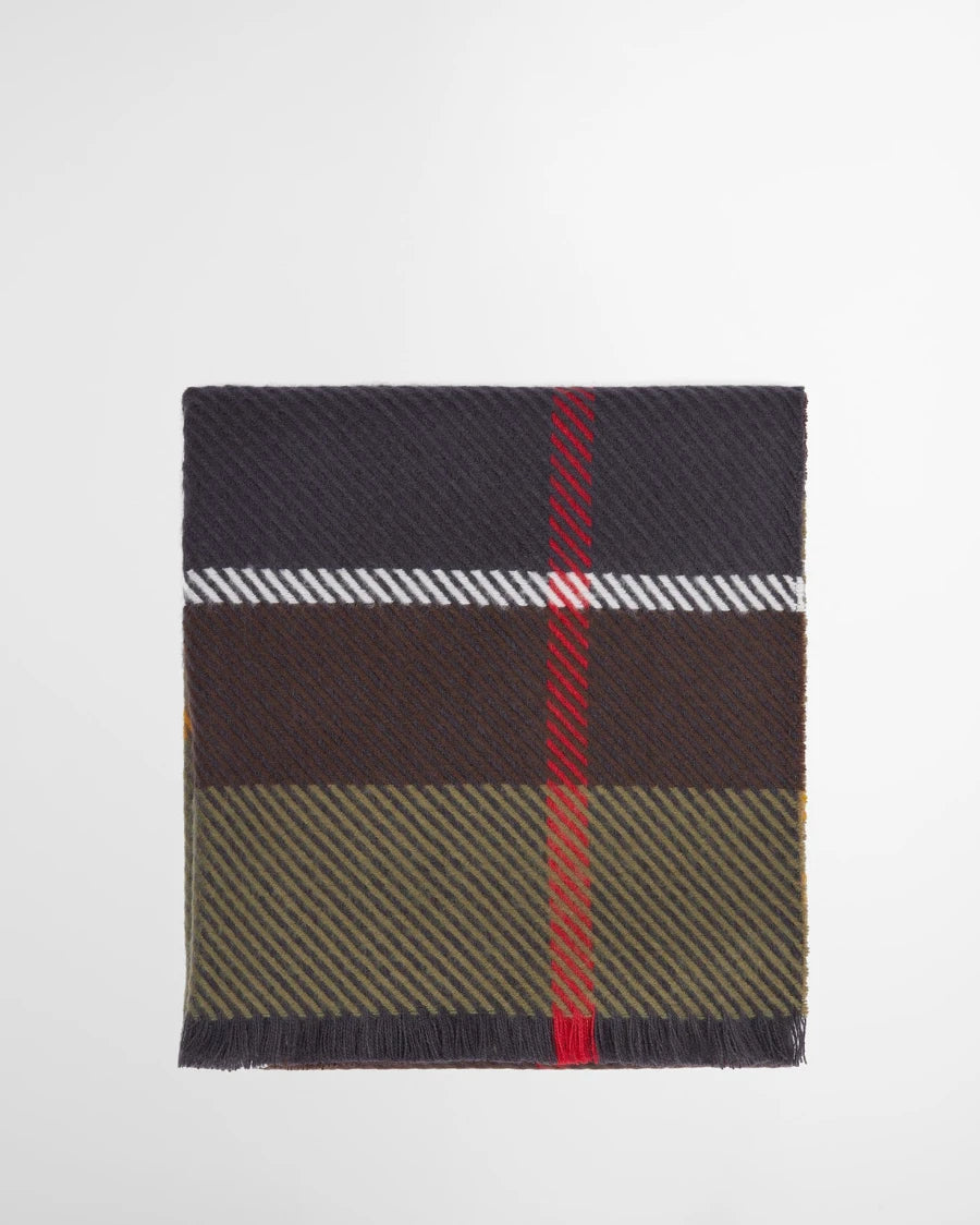 Blair Tartan Scarf- bottle green