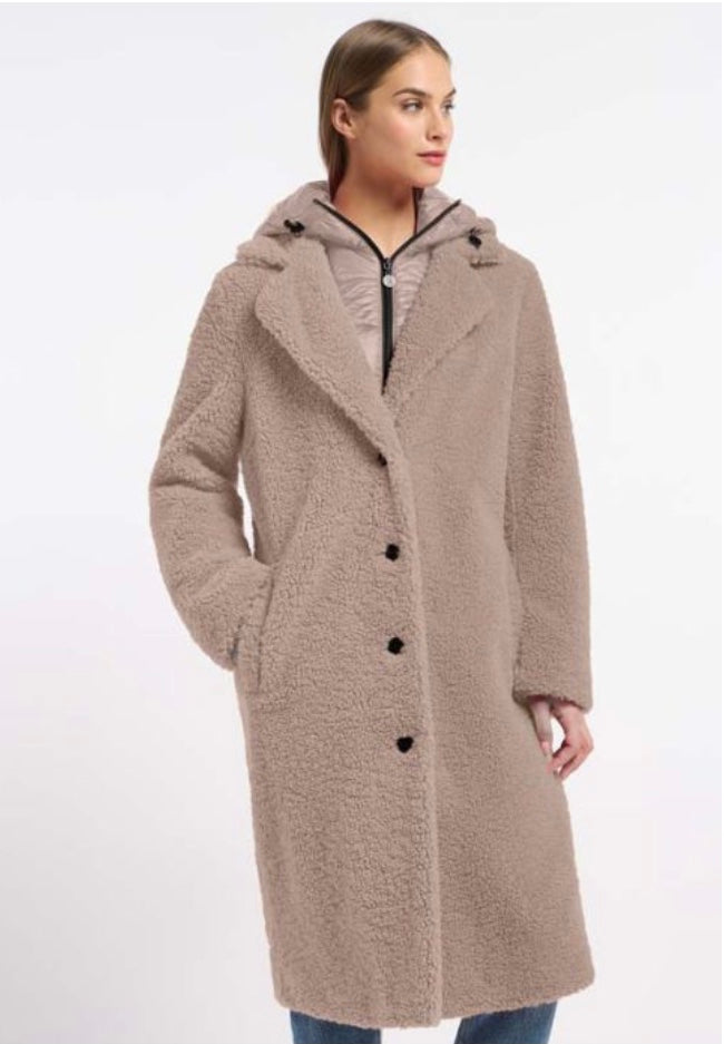 Teddy fur coat detachable hood 5808