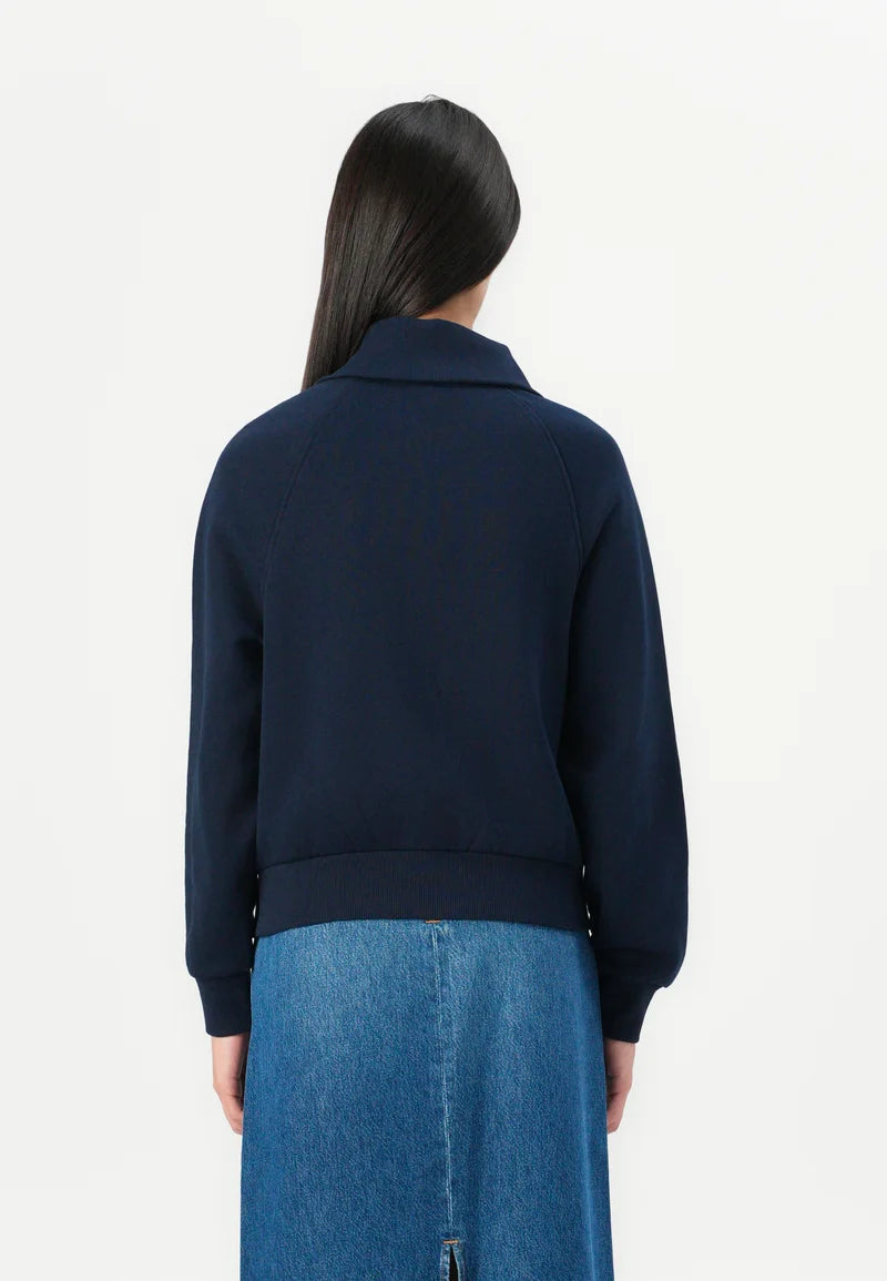 Classic Script 1/2 zip Navy