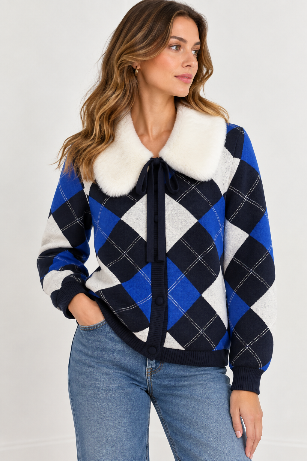 Navy blue cardigan