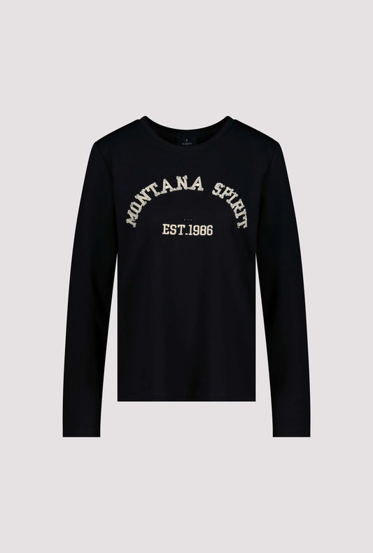 Black sweatshirt Crystal writing 059