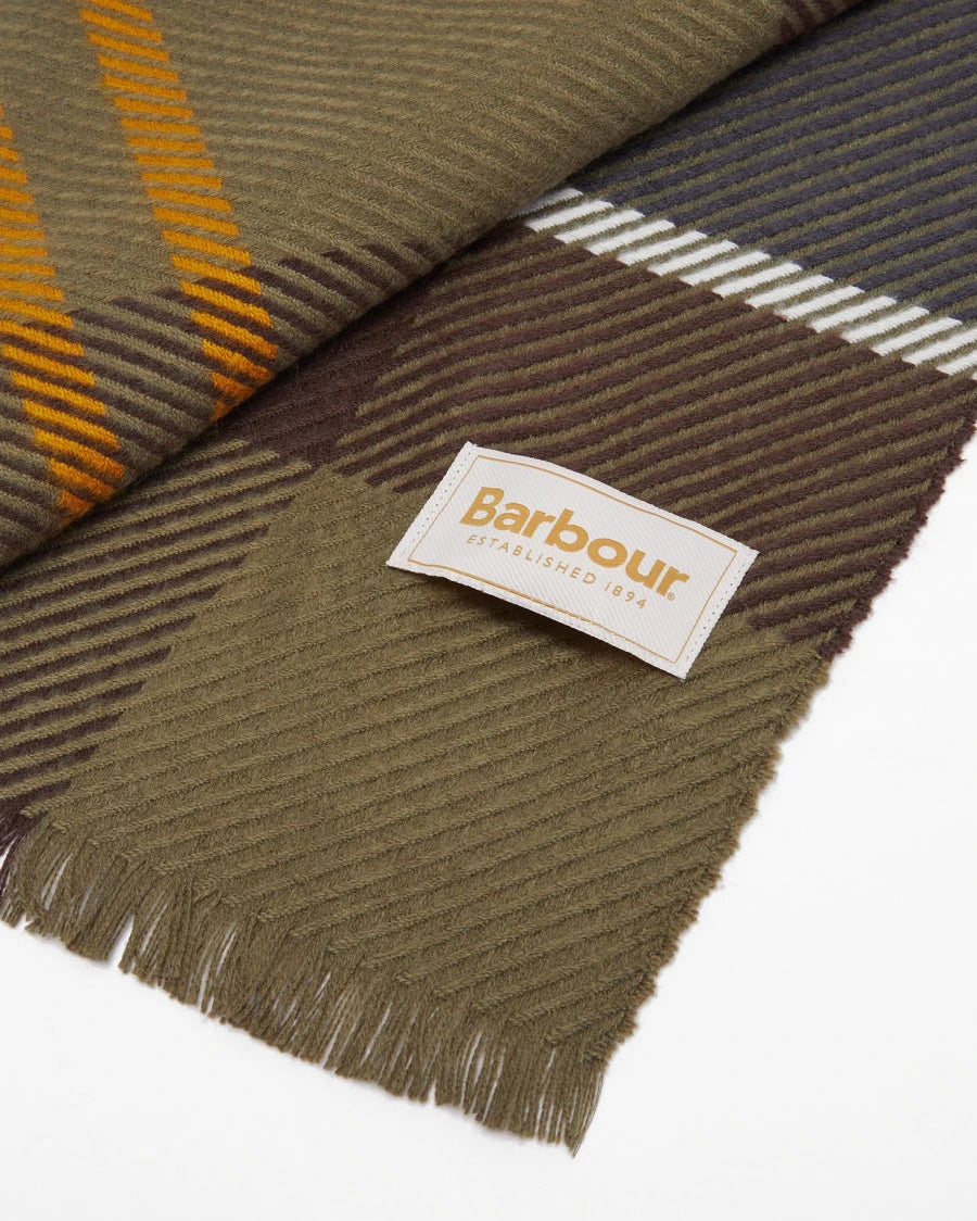 Blair Tartan Scarf- bottle green