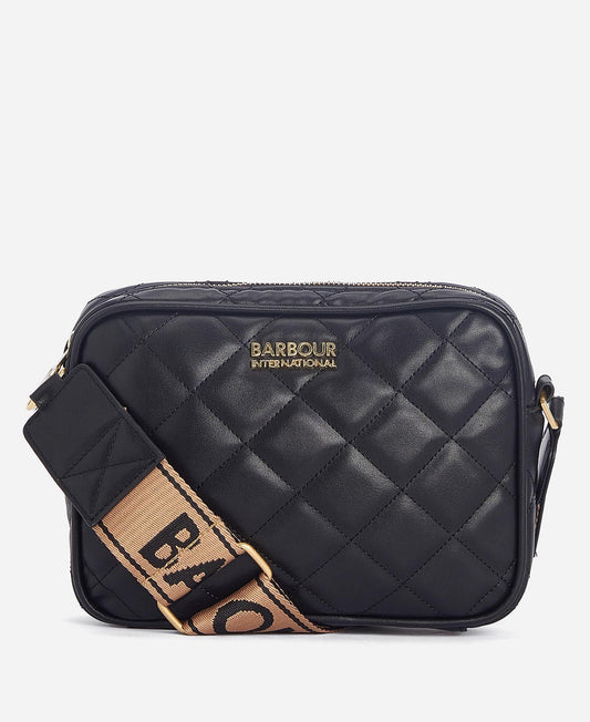 Sloane Quilted Crossbody Bag-Black