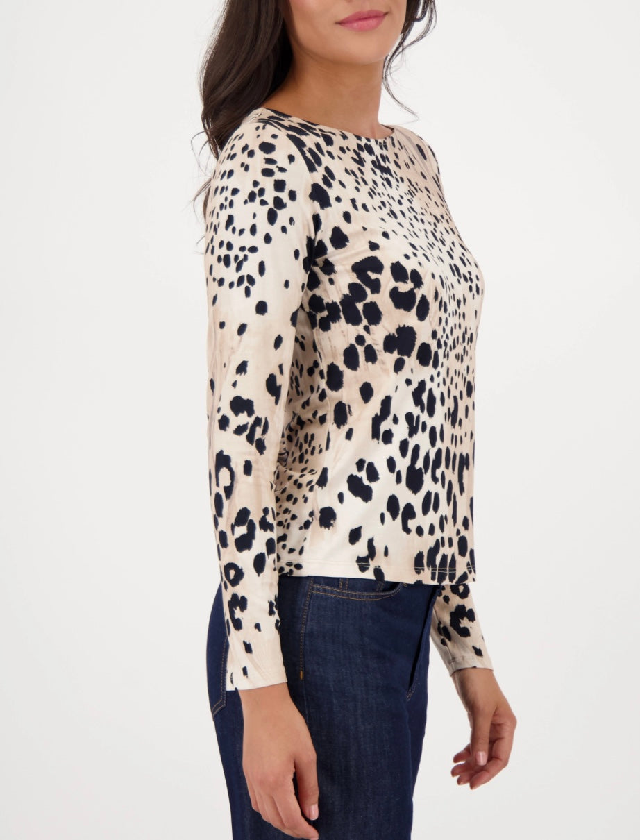 Long sleeve leopard top 739