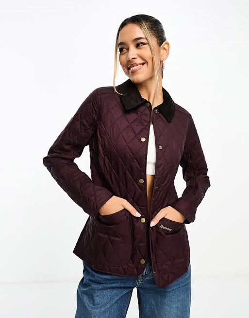 Barbour Annandale Black Cherry Quilted