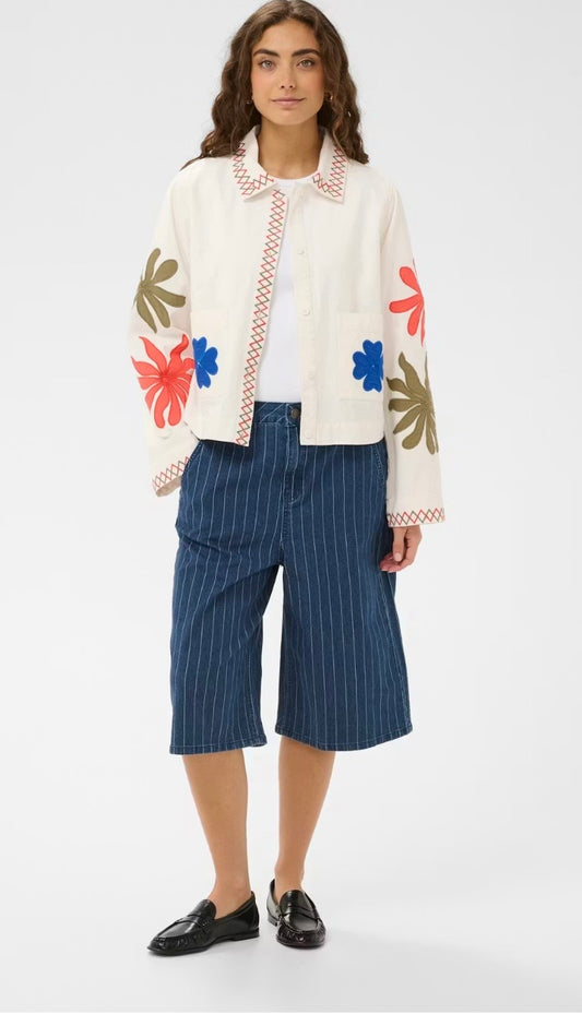 Chrestella Cream Print Jacket