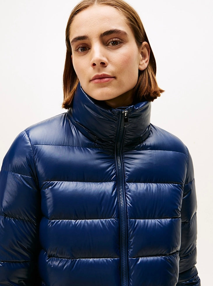 Navy gloss short coat