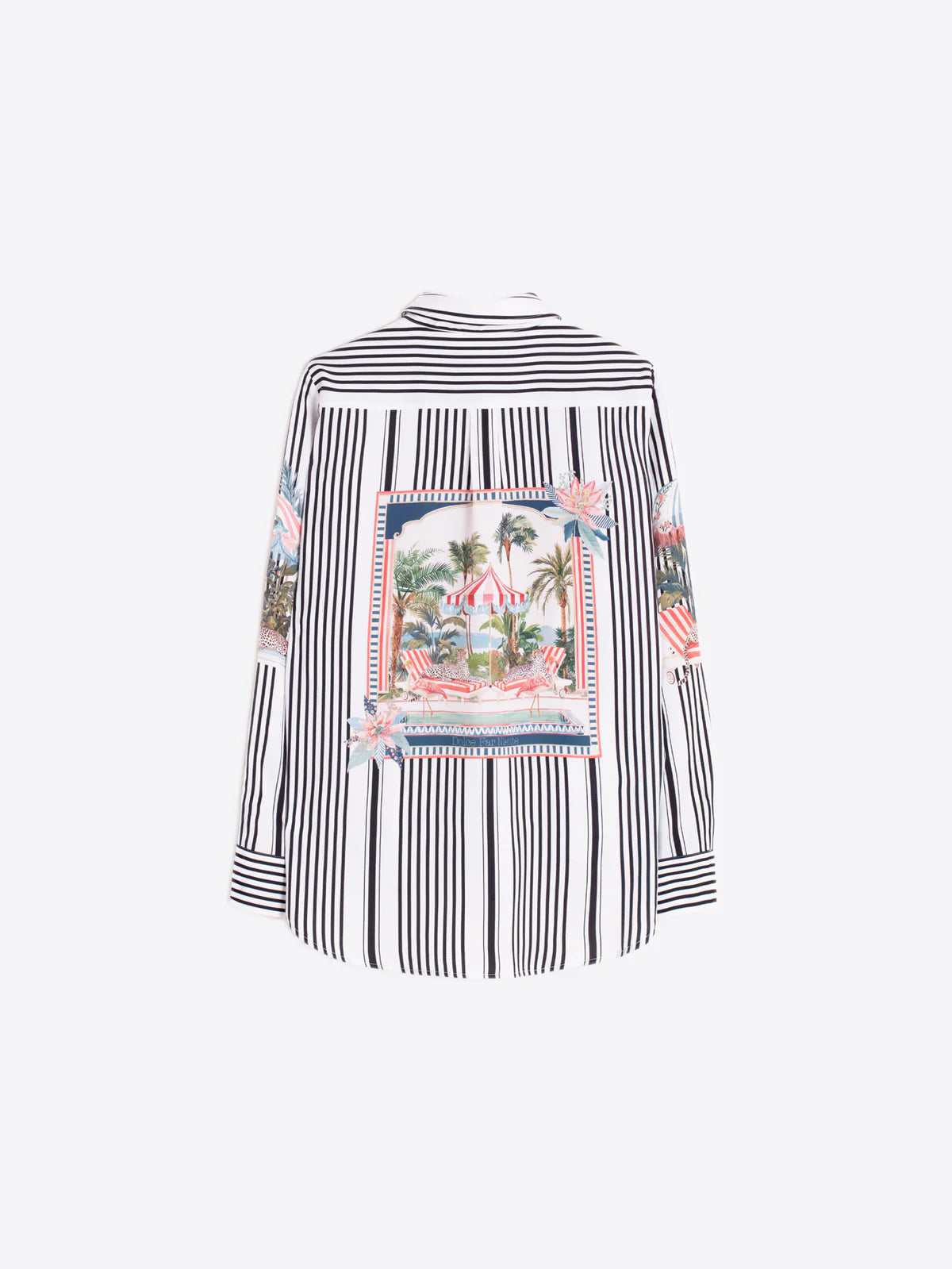 BLACK STRIPED SHIRT DOLCE FAR NIENTE