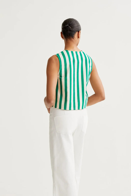 Bamboo Green Print Top