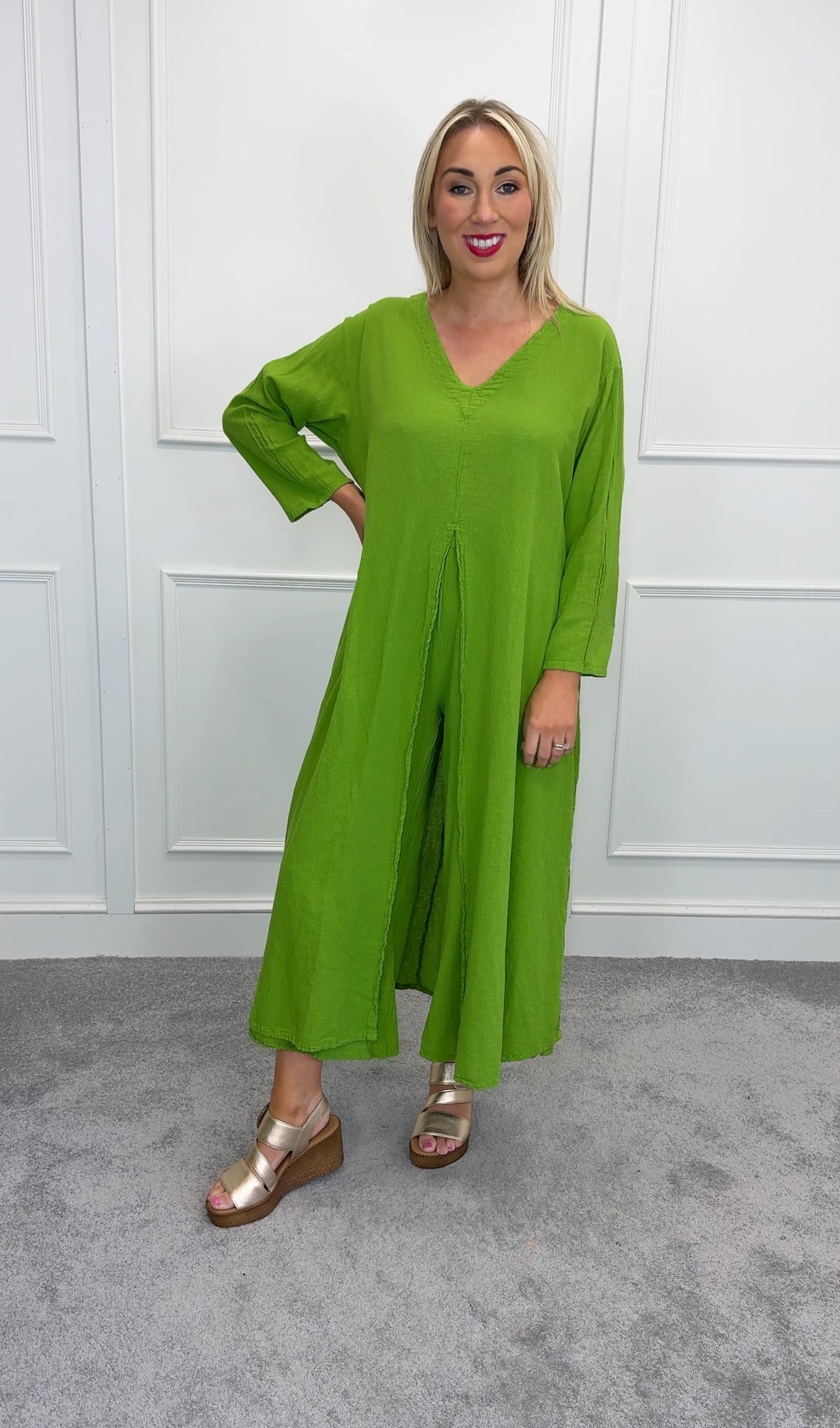 Celeste tunic matcha