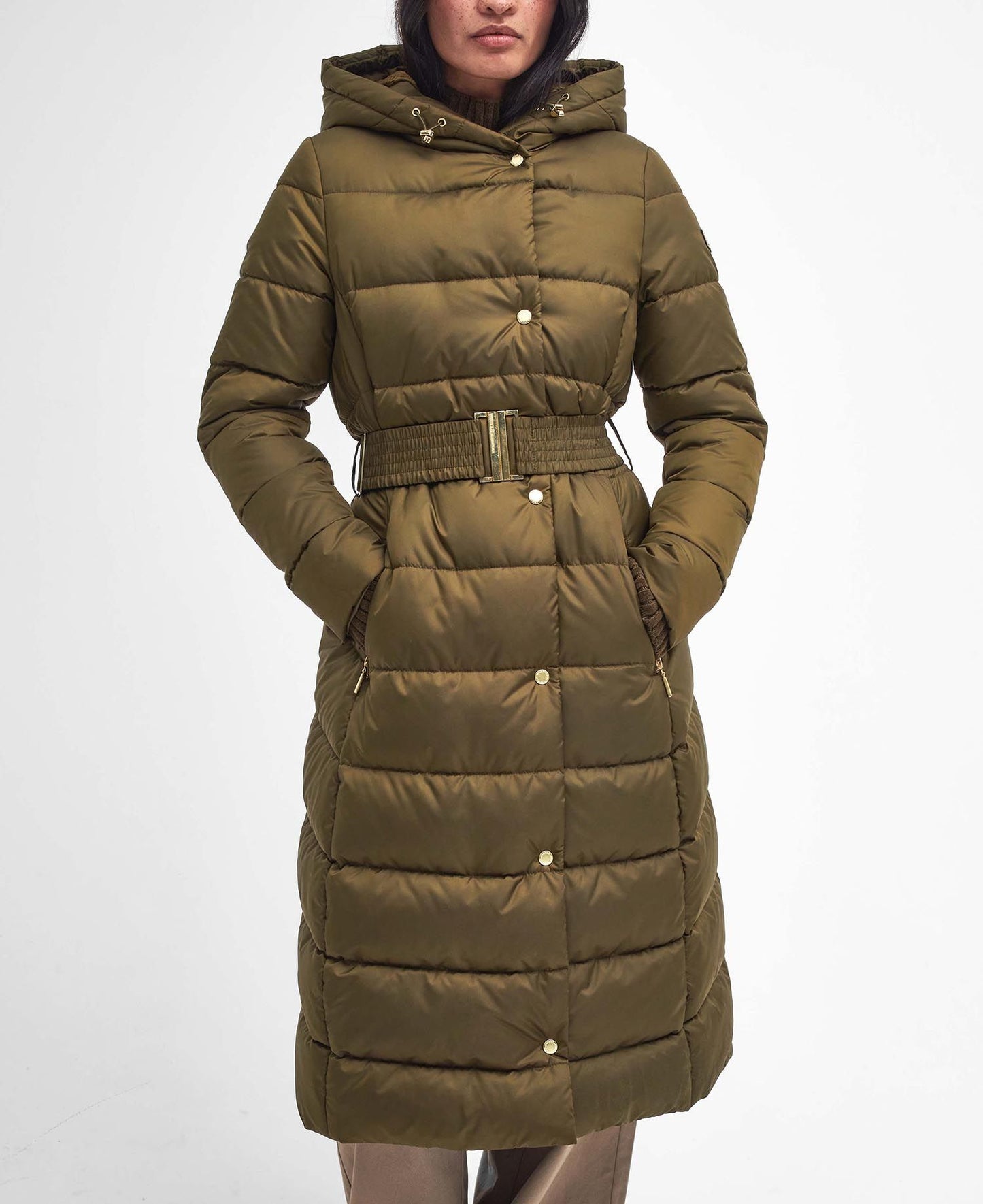 Track Line Quilted Jacket- Empire Green (Size UK 16)