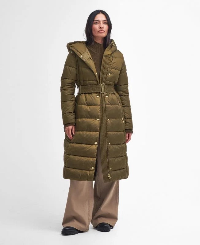 Track Line Quilted Jacket- Empire Green (Size UK 16)