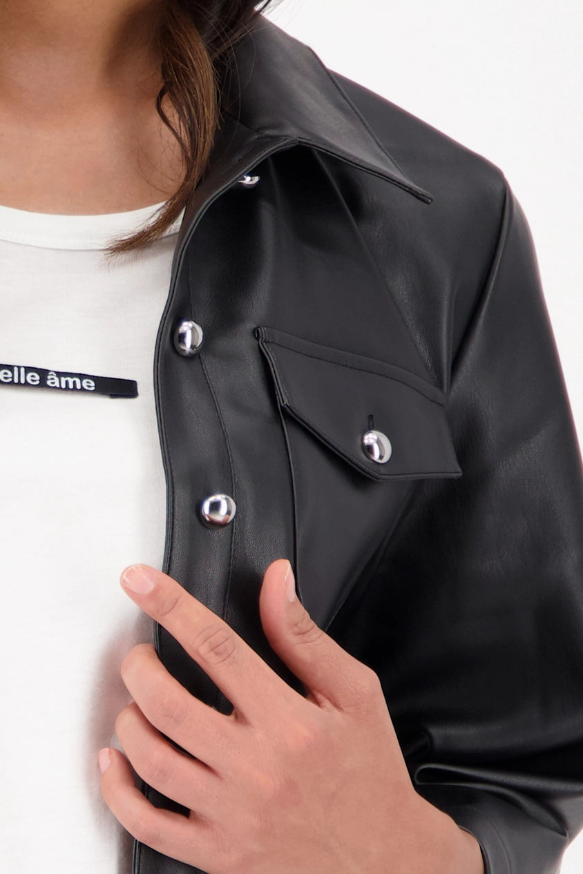 Leather look jacket