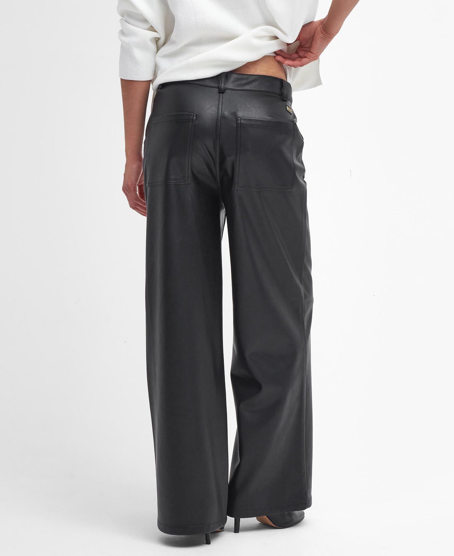 Aria Faux-Leather Wide-Leg Trousers Barbour International