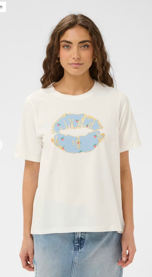 Gith Cream Lips Tee Shirt