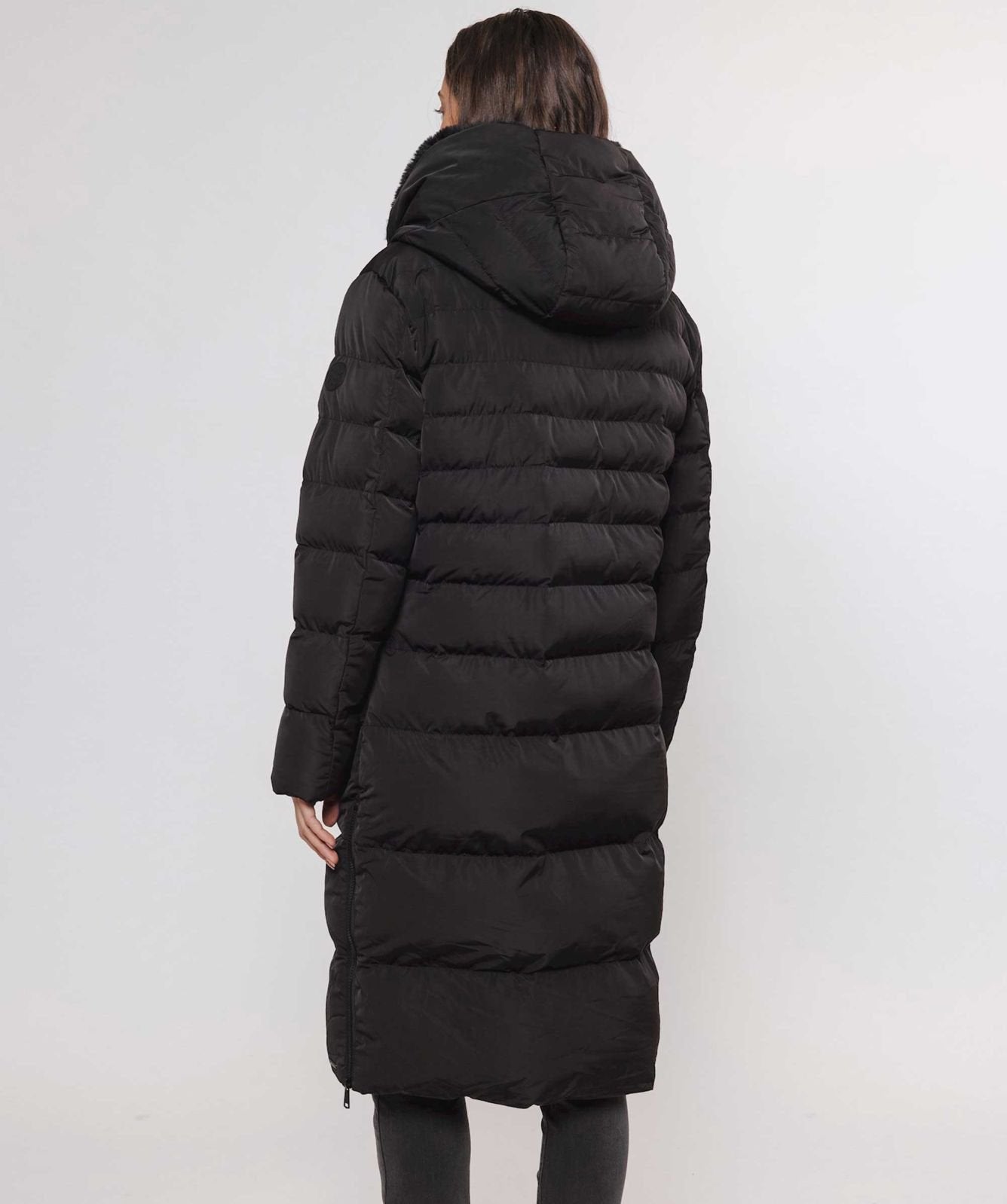 Keila faux-fur coat - Black