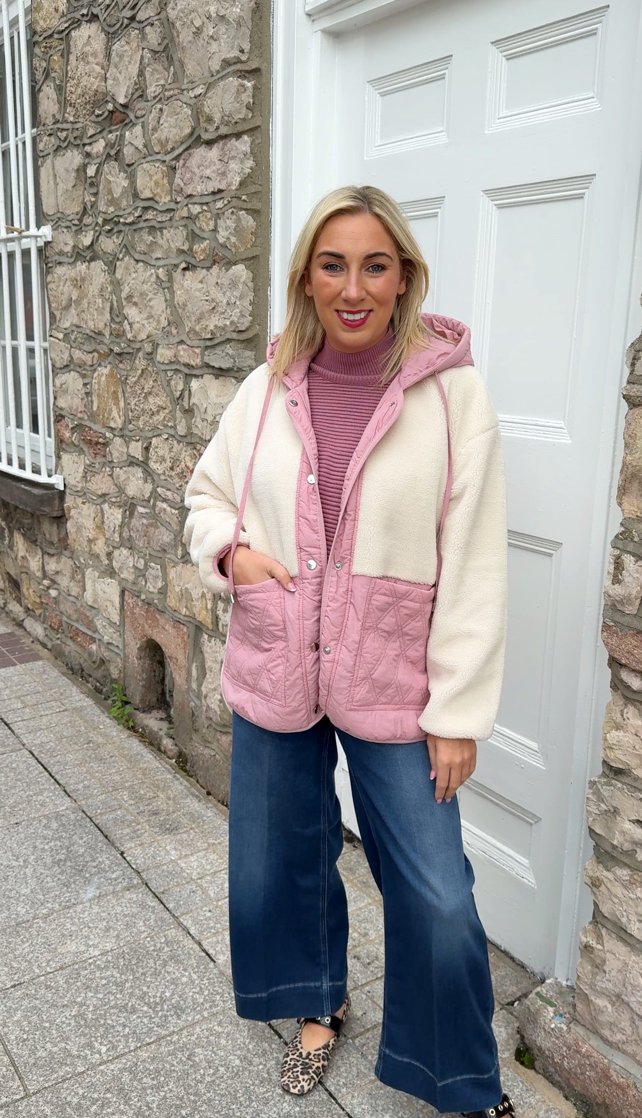 Teddy coat pink