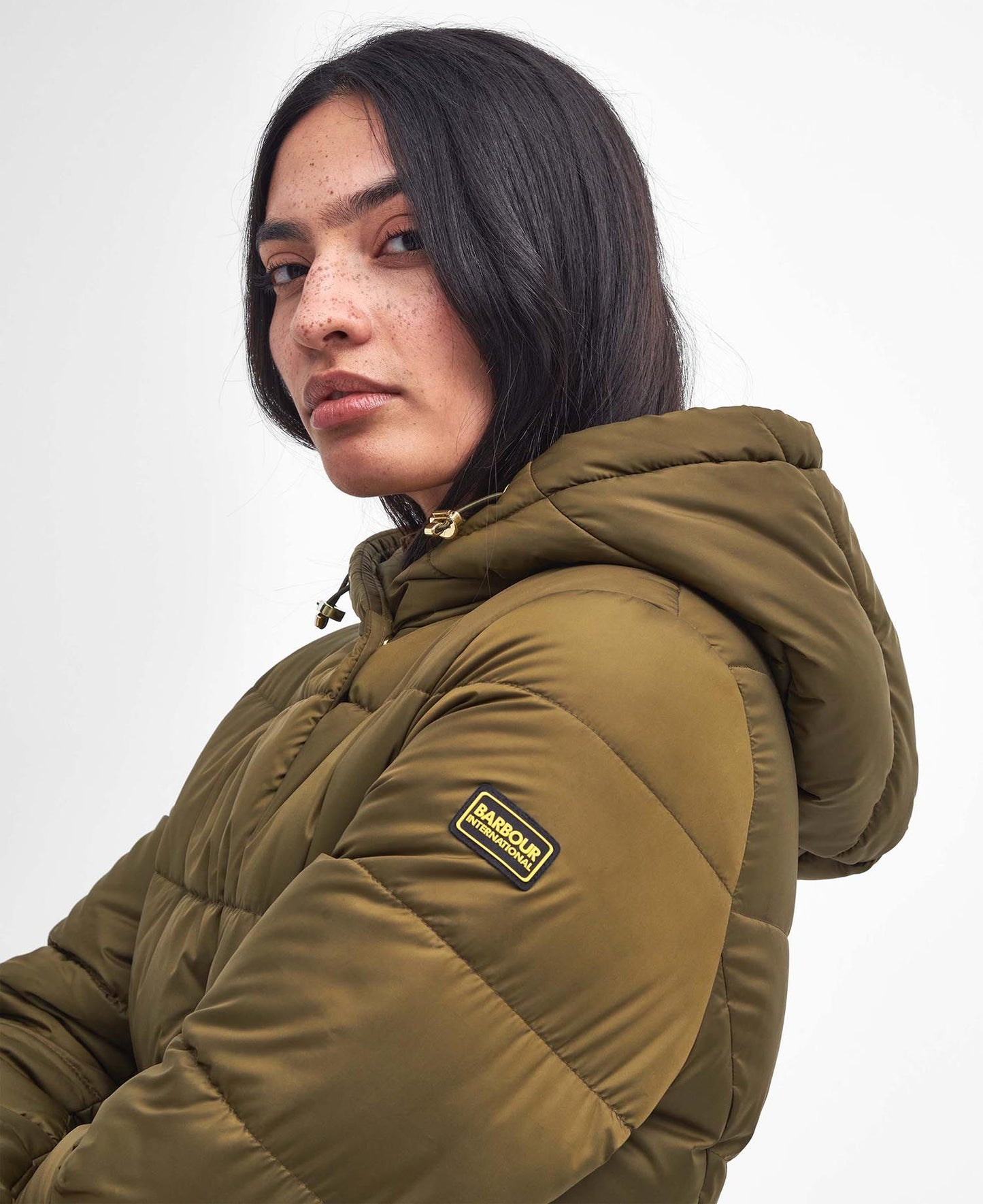 Track Line Quilted Jacket- Empire Green (Size UK 16)