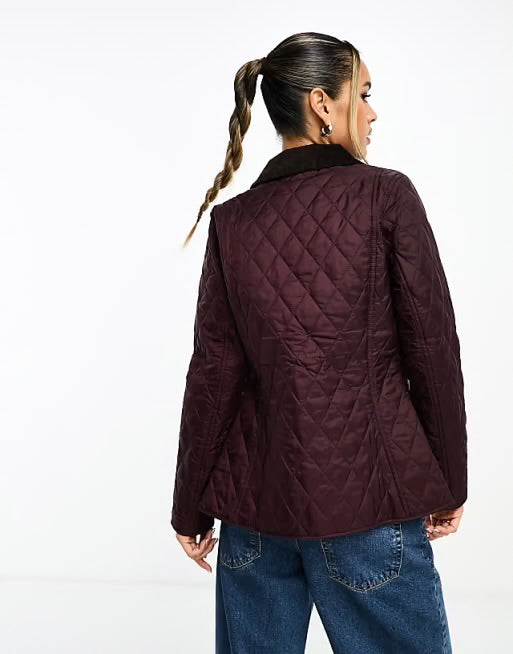 Barbour Annandale Black Cherry Quilted