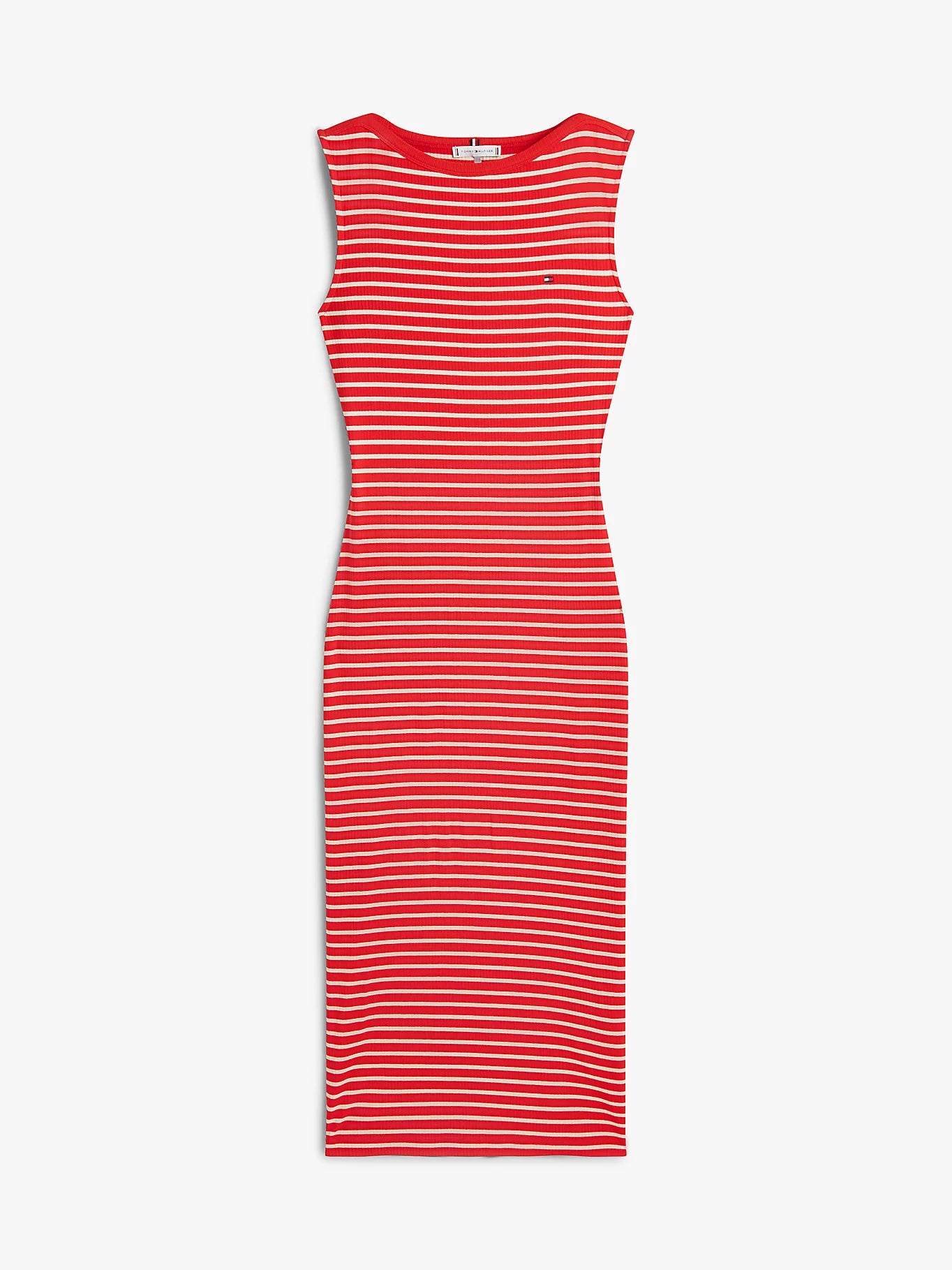 Boat Neck Slim Midi Dress