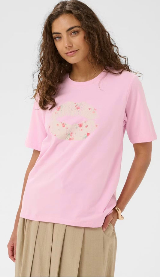 Gith Pink Lips Tee Shirt