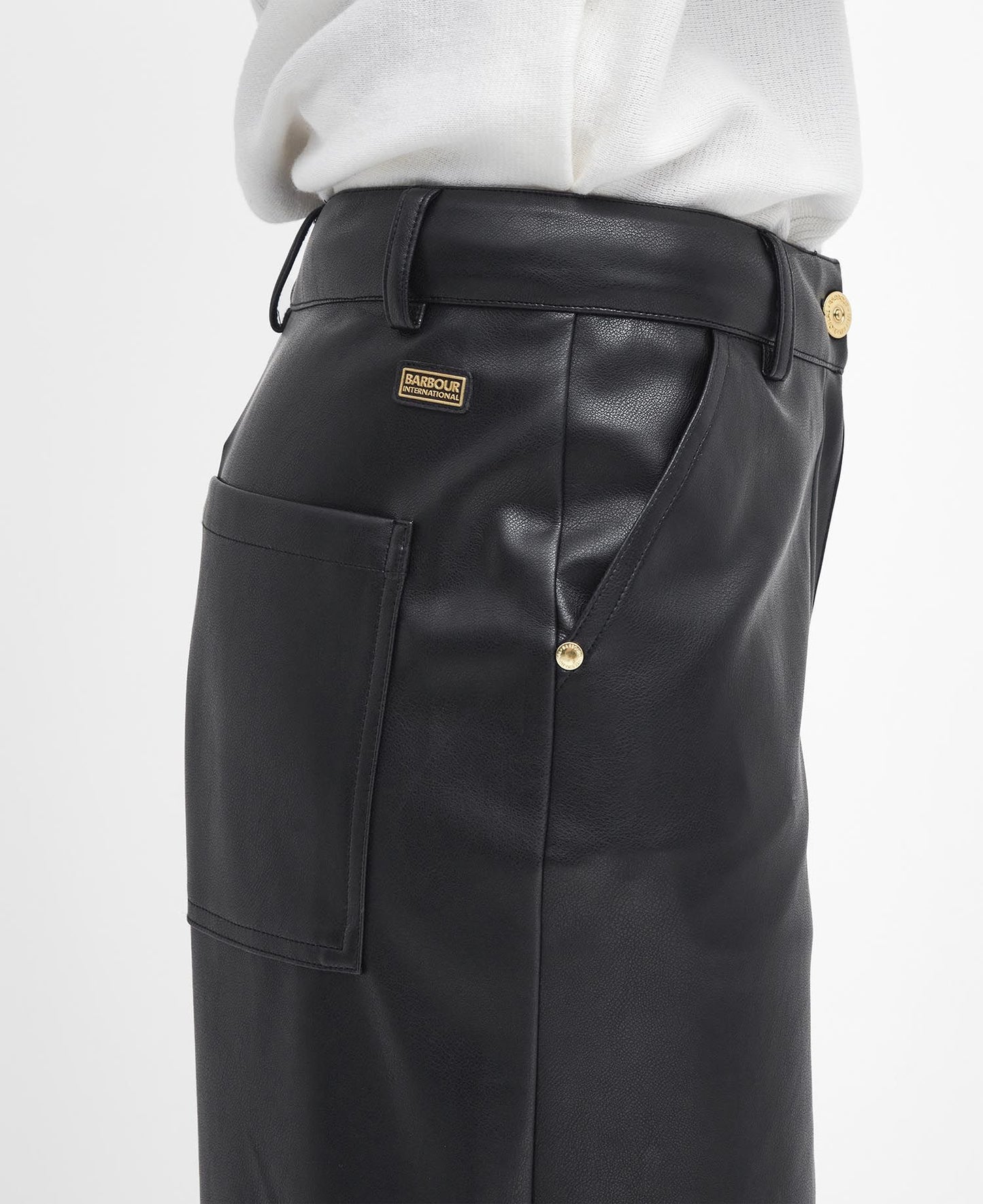 Aria Faux-Leather Wide-Leg Trousers Barbour International