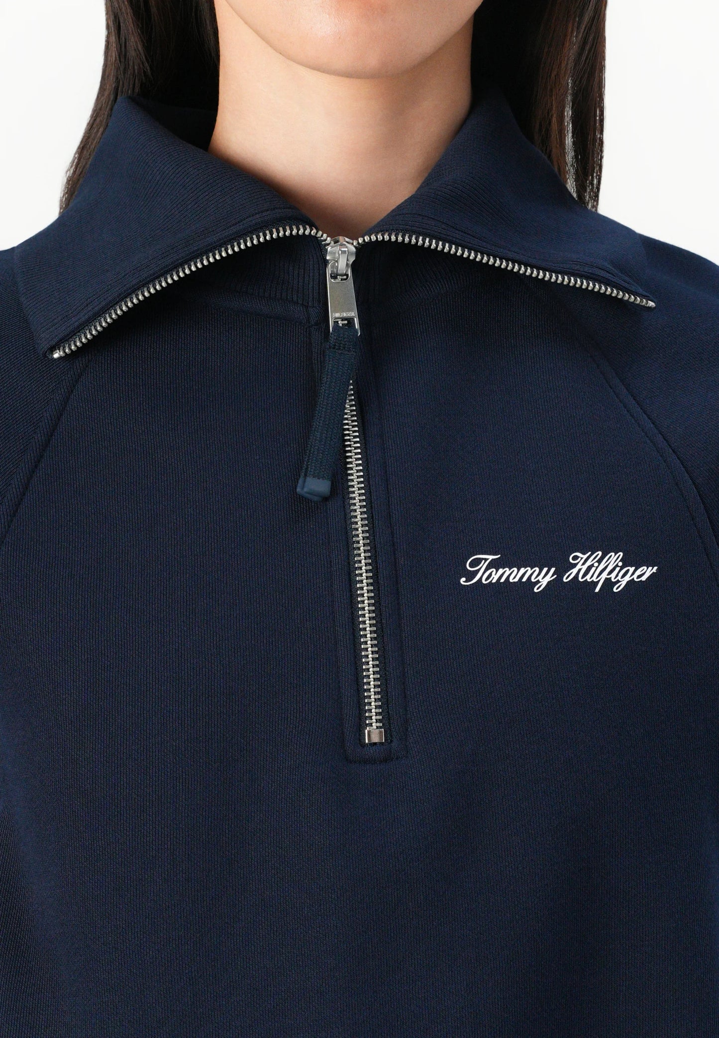 Classic Script 1/2 zip Navy