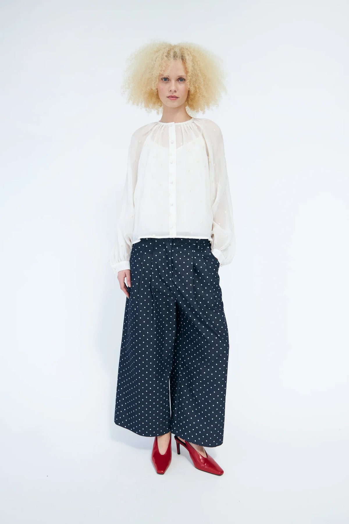Signecras Pants - Medium Blue Dot