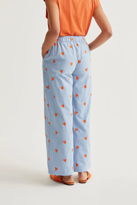 Hearts print trousers