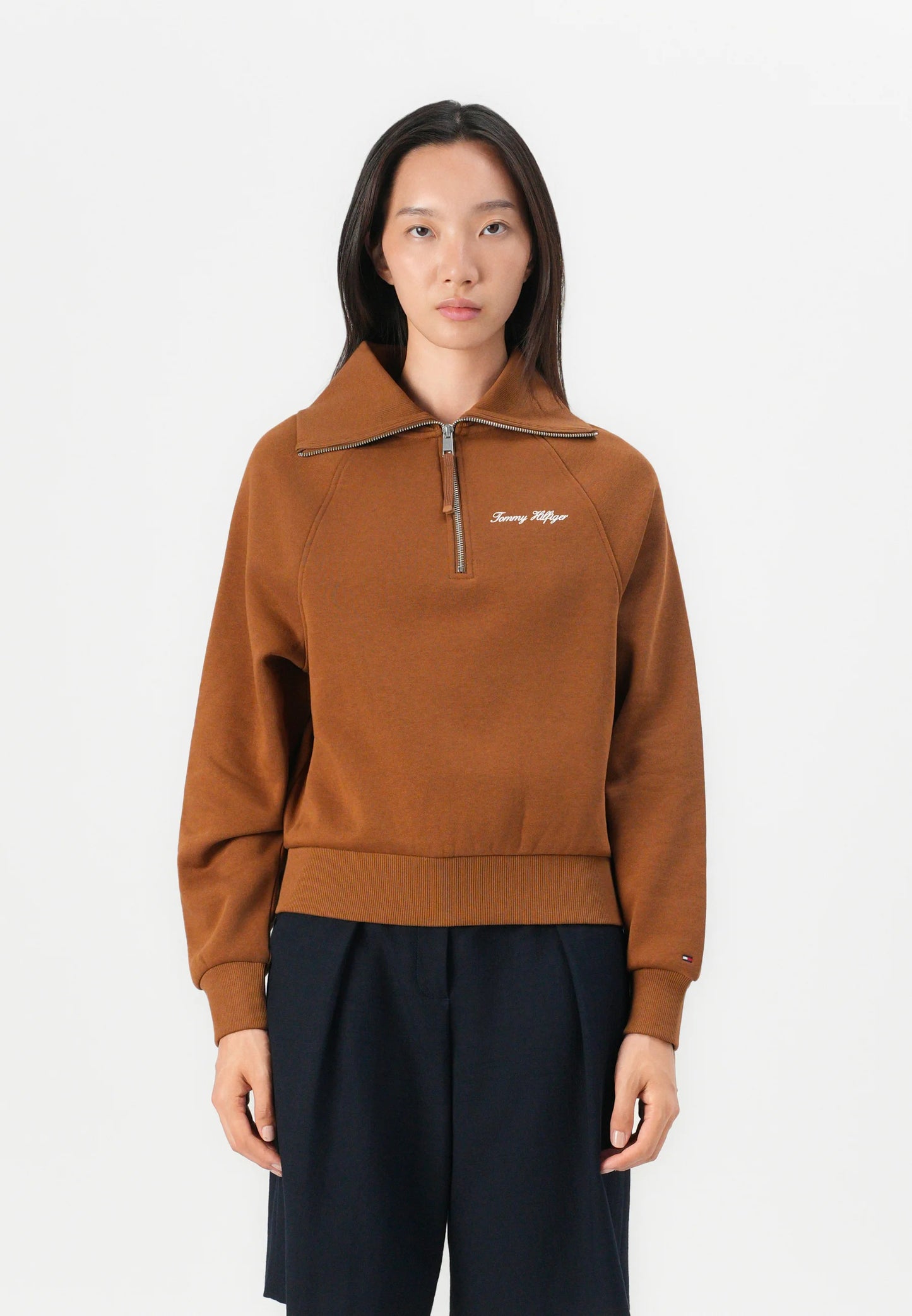 Classic script 1/2 zip - Highland Khaki