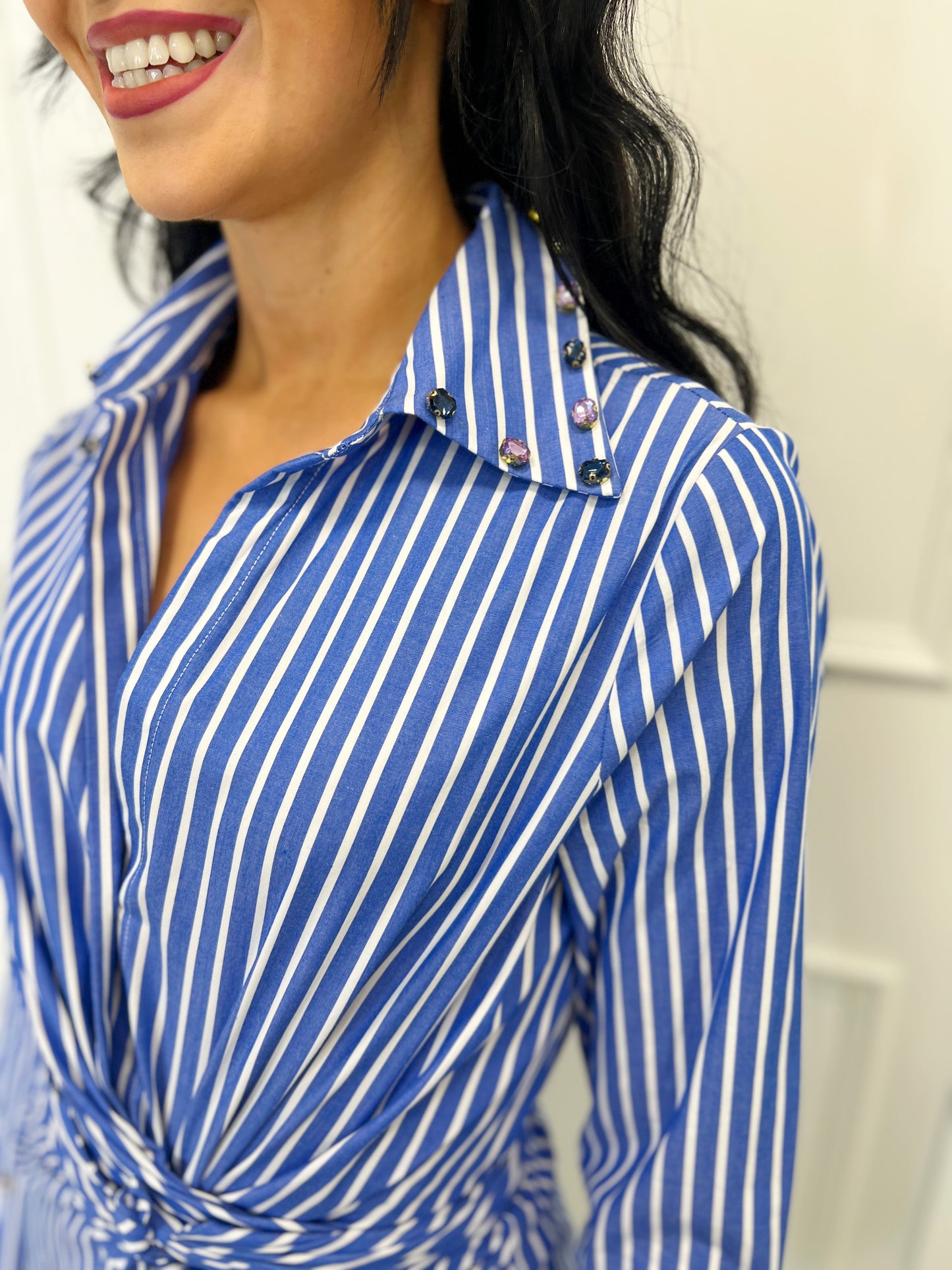 STRIPED SHIRT WITH KNOT