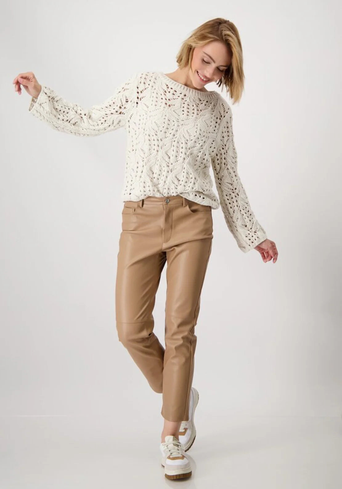 Here and Now trouser faux leather 455