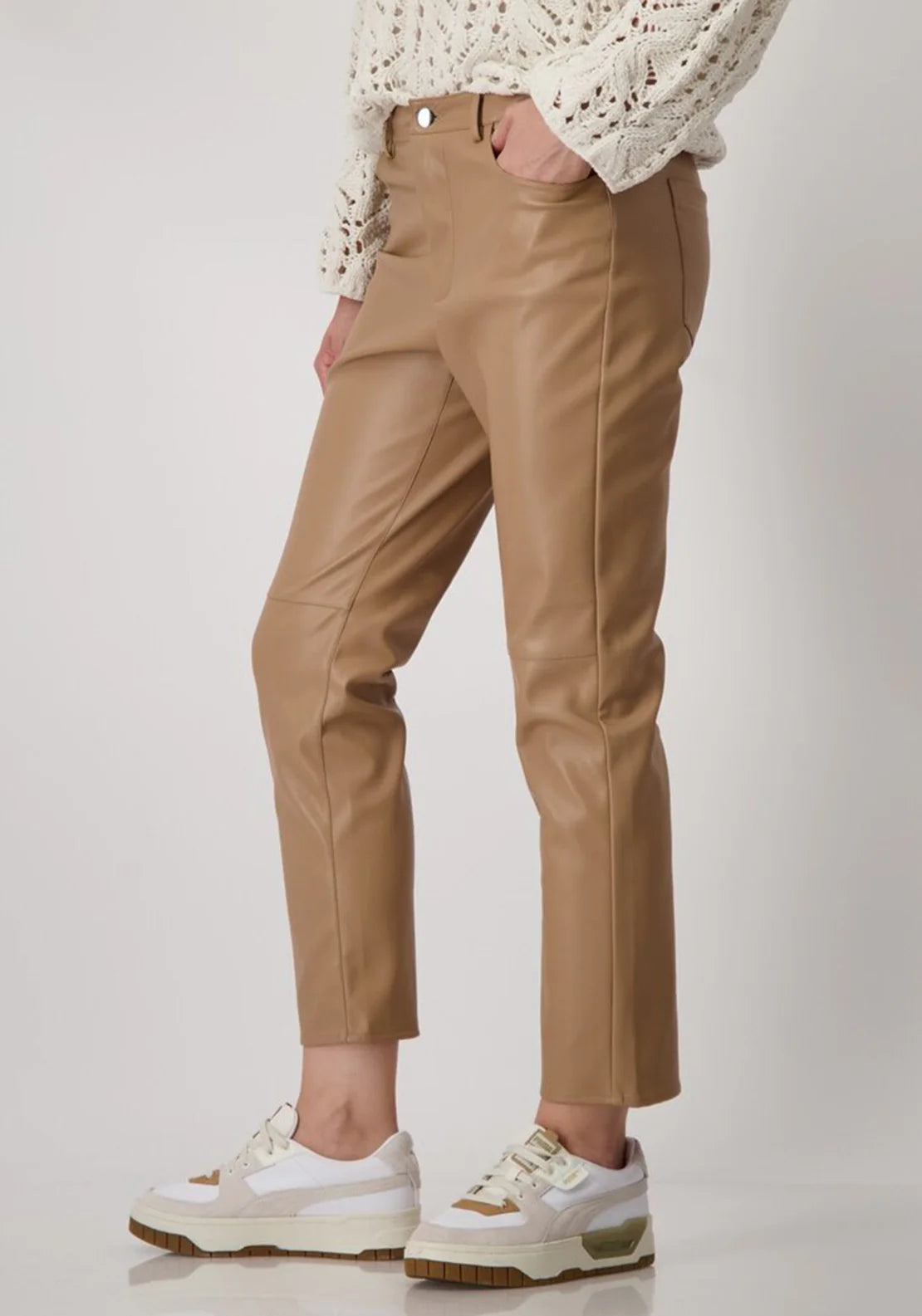 Here and Now trouser faux leather 455