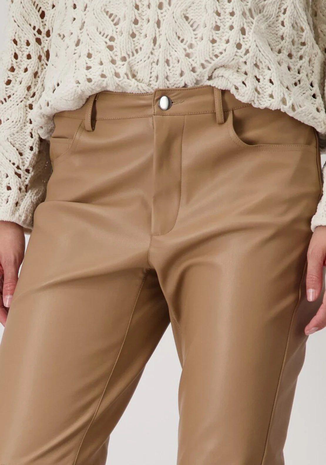 Here and Now trouser faux leather 455