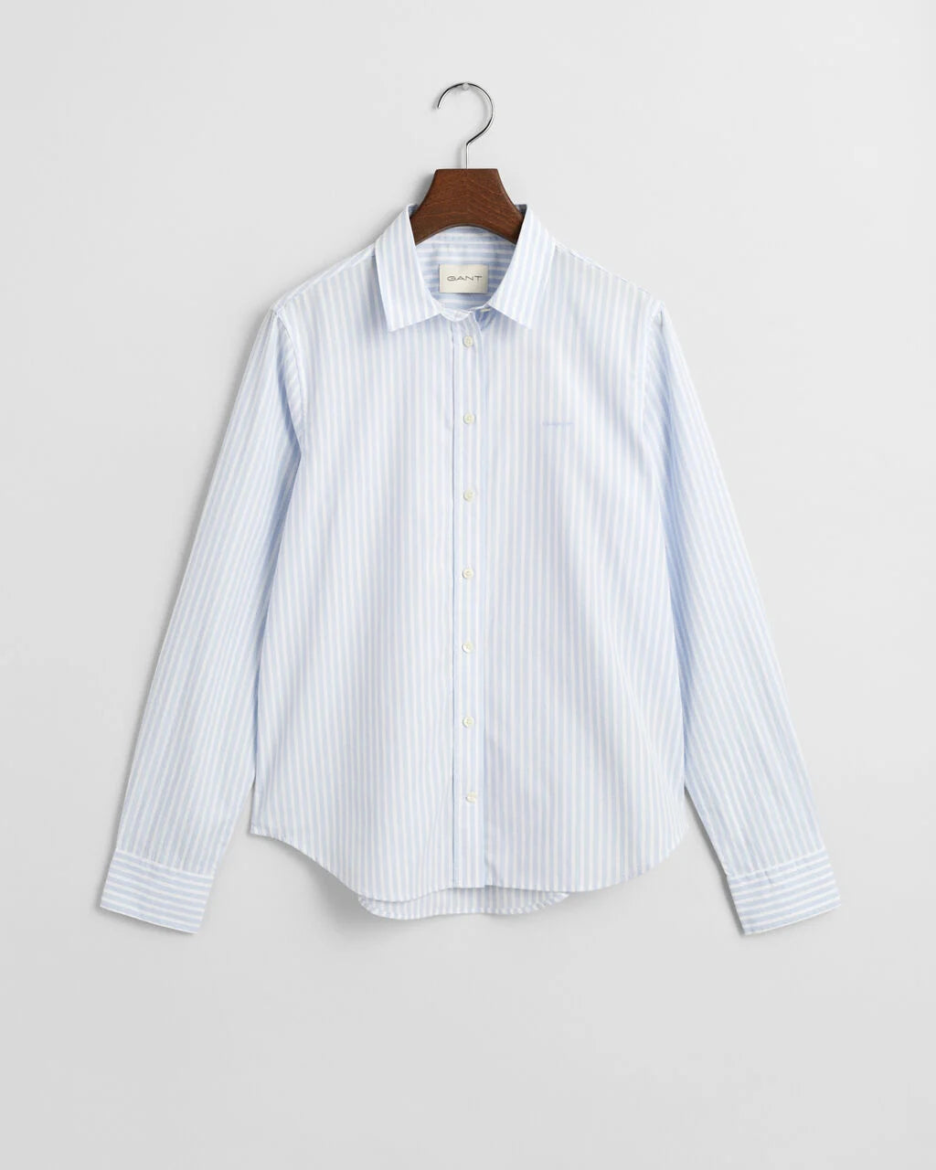 Poplin striped shirt Light blue