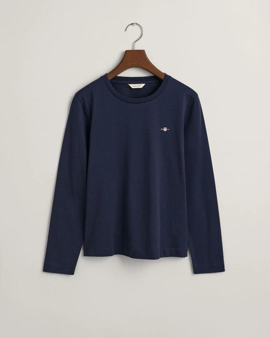 Shield Long Sleeve T-Shirt- Navy