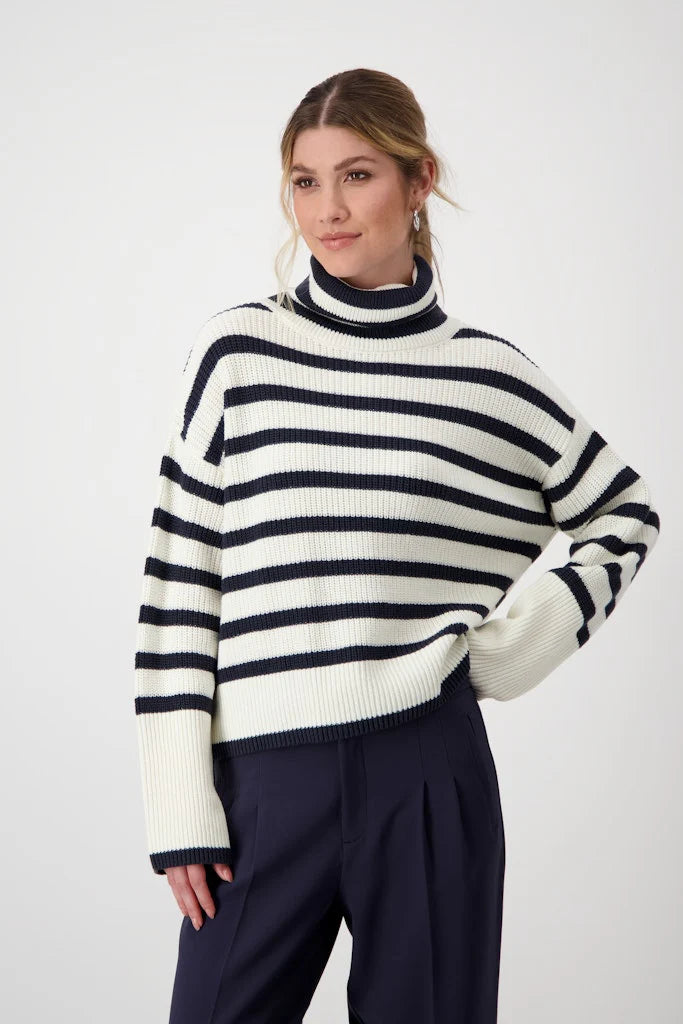 Roll Neck Knit Stripe (Size UK 16)