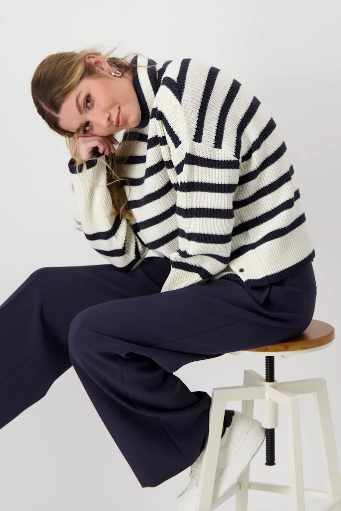 Roll Neck Knit Stripe (Size UK 16)
