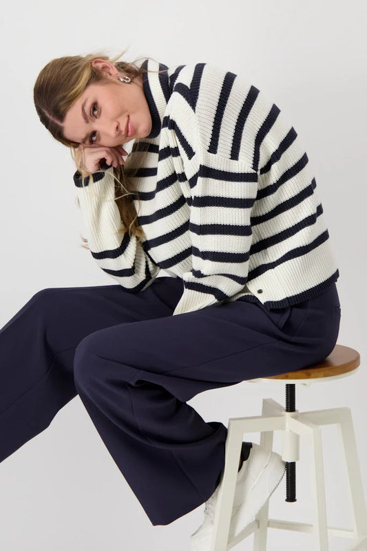Roll Neck Knit Stripe (Size UK 16)