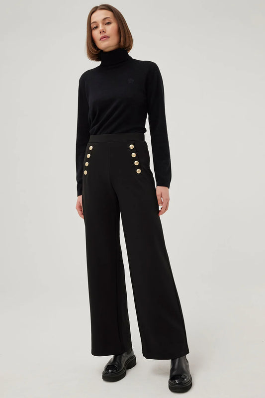 Black trouser gold buttons (Size UK 18/20)