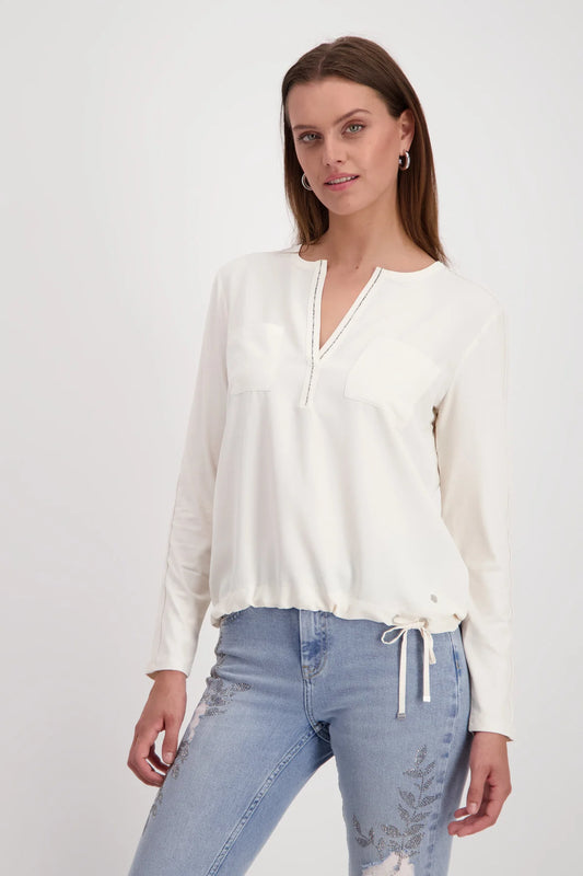 Sandshell jersey back blouse Soft harmony