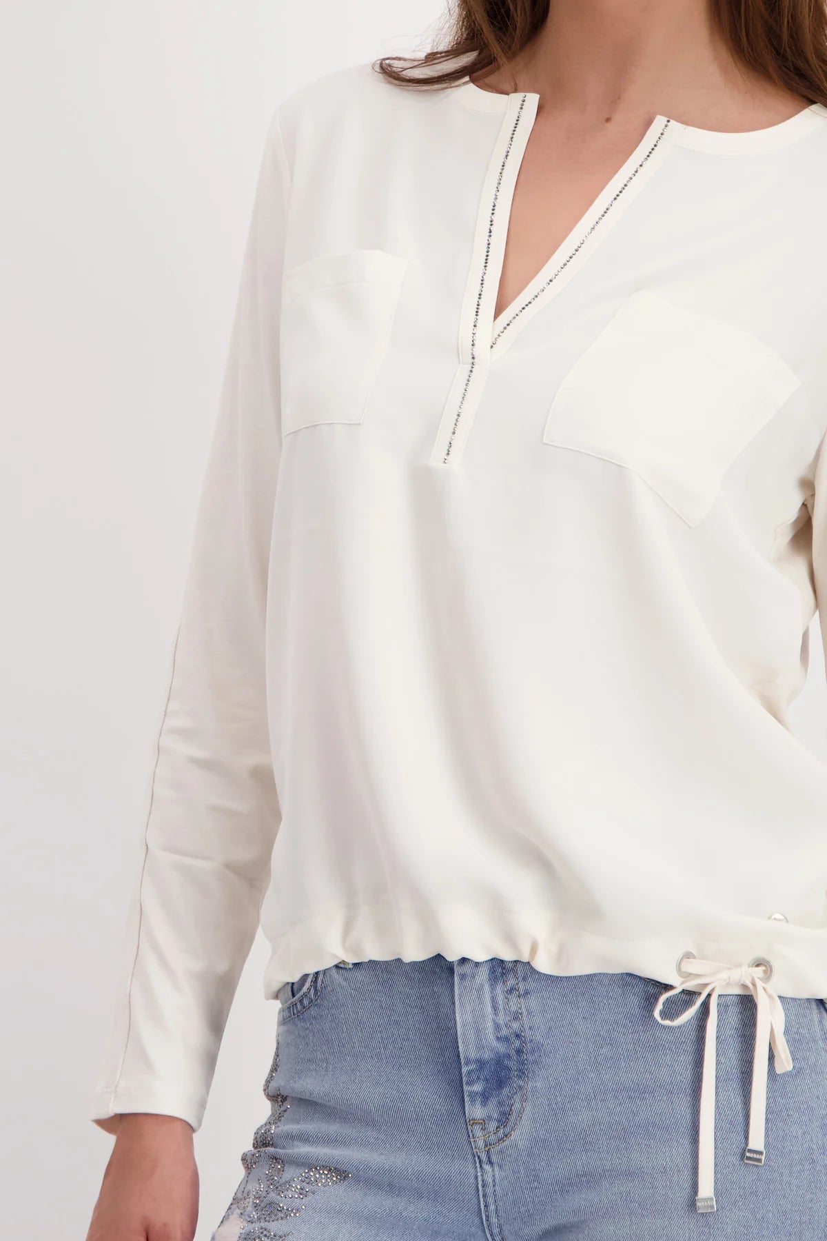 Sandshell jersey back blouse Soft harmony